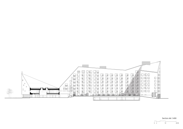 Kirche und Wohnen in Vantaa von Oopeaa