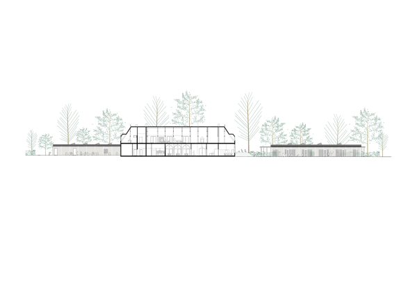 Schnitt Hauptgebude (Altbau)