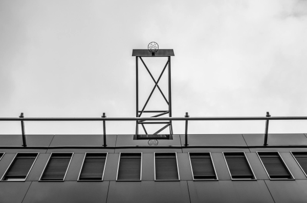 Installation Never Ever des Mnchner Knstlers Benjamin Bergmann auf dem Dach des Rechenzentrums der Technischen Universitt Mnchen, 2012