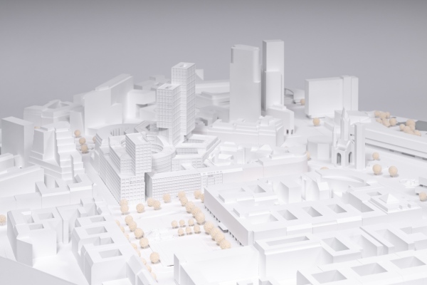 4. Preis: Mckler Architekten (Berlin) mit Sowatorini Landschaft (Berlin), stdtebauliches Modell