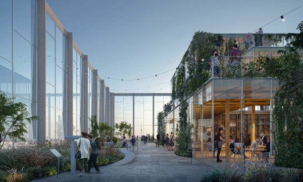 1. Preis: Henning Larsen Architects (Kopenhagen), Dachgarten