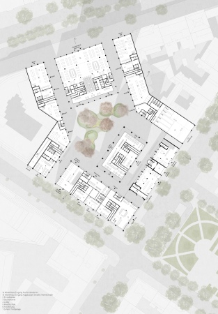 2. Preis: David Chipperfield Architects (Berlin, London) mit Wirtz International (Schoten), Grundriss Erdgeschoss