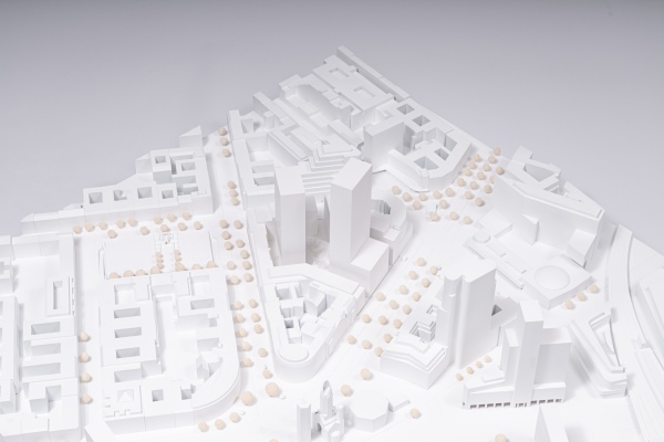 2. Preis: David Chipperfield Architects (Berlin, London) mit Wirtz International (Schoten), Stdtebauliches Modell