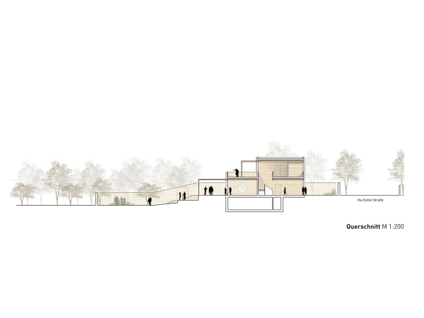 3. Preis: Sacker Architekten und freisign Landschaftsarchitektur, Querschnitt