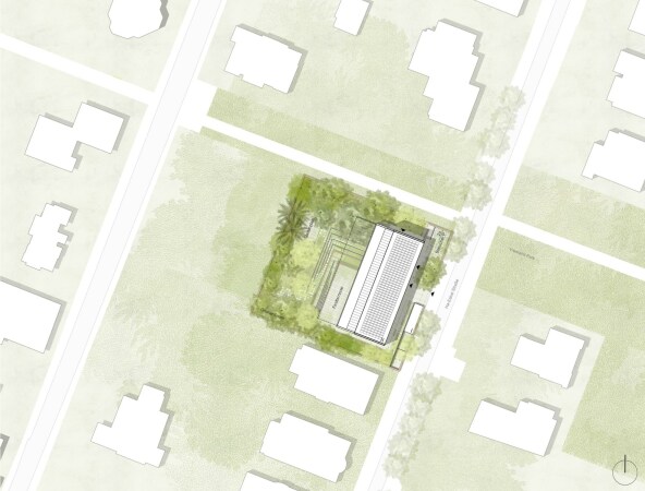 3. Preis: Sacker Architekten und freisign Landschaftsarchitektur, Lageplan