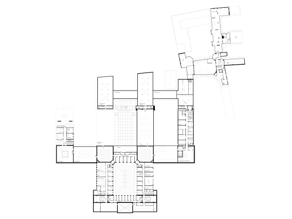 2. Preis: Staab Architekten mit Levin Monsigny Landschaftsarchitekten (beide Berlin). Grundriss 3. Obergeschoss