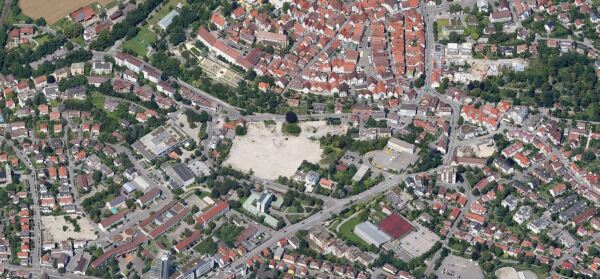 Luftbild Postareal Leonberg