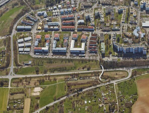 Schrgluftbild Korber Hhe Sd in Waiblingen