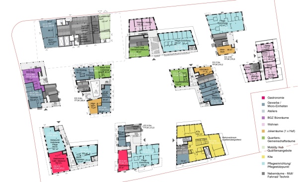 Grundriss Erdgeschoss mit Nutzungen