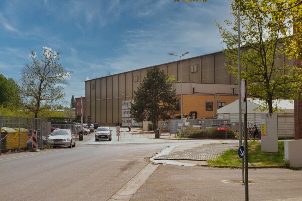 Denkmalgeschtzte Hallen im Pankowpark in der Lessingstrae