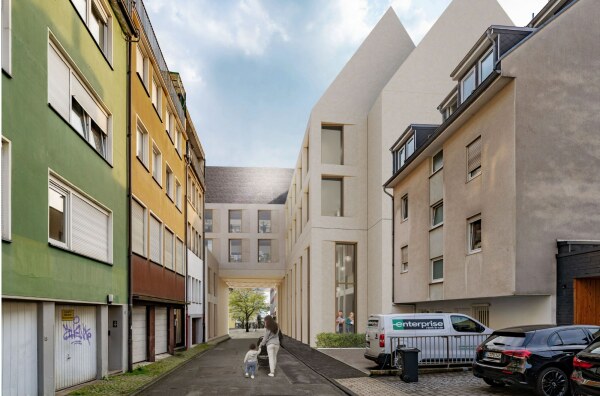 3. Preis: Giesler Architekten / Martens + Puller Ingenieurgesellschaft, (Braunschweig), bergang Siegbergstrae