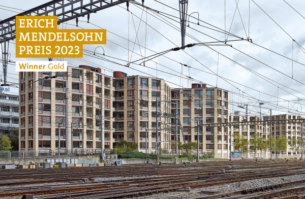 Kategorie Wohnungsbau/ Geschosswohnungsbau Gold: Esch Sintzel, Architekten, Zrich; Projekt: Gleistribne Wohn- und Geschftshuser Zollstrasse-Ost, Zrich