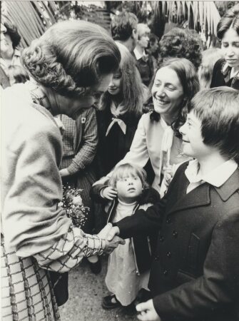 Steven Demeester bei einer Audienz der belgischen K�nigin Fabiola, 1981