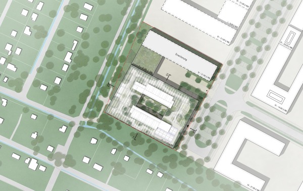2. Preis: gmp Architekten von Gerkan  Marg und Partner (Hamburg); Lageplan