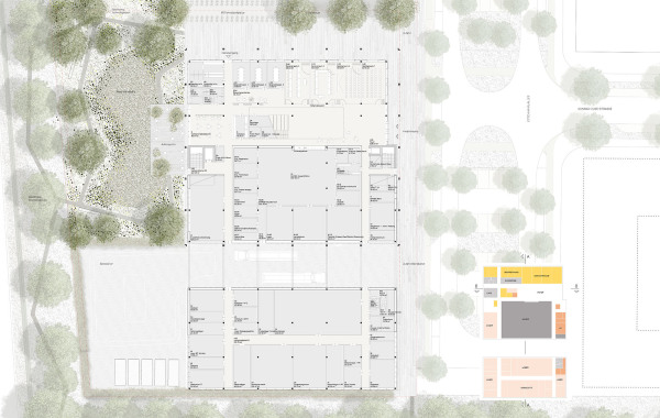 1. Preis: SWAP Architektur (Wien); Grundriss Erdgeschoss