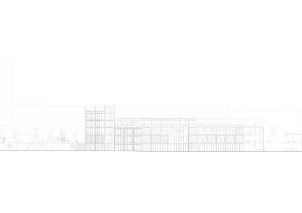 1. Preis: HENN (Mnchen) mit studio grngrau Landschaftsarchitektur (Dsseldorf). Ansicht Nord