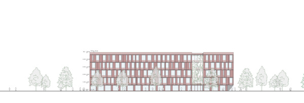 3. Preis: Nickl & Partner (Mnchen) mit Rainer Schmidt Landschaftsarchitekten und Stadtplaner (Mnchen). Ansicht Ost