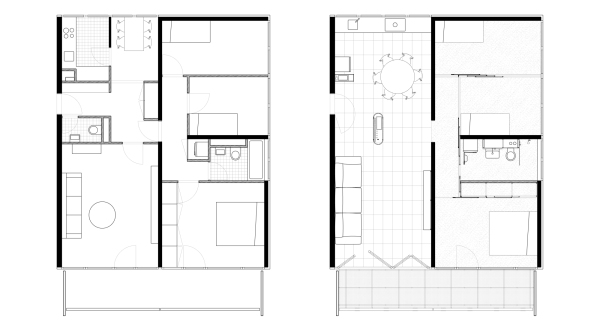 Grundriss alt und neu im Vergleich