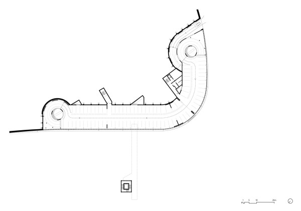 Grundriss Parkhaus Einfahrtsebene