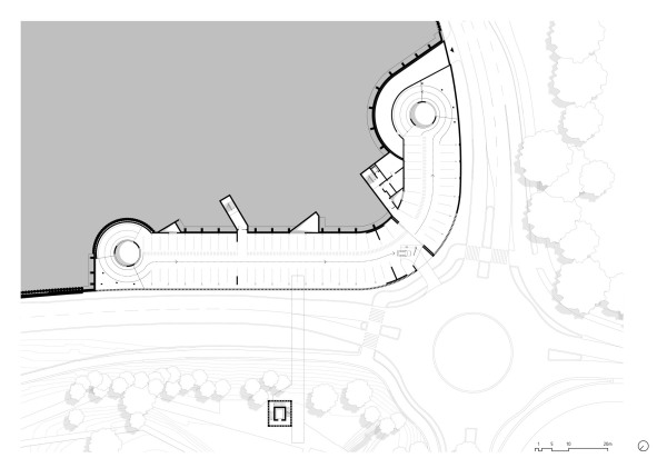 Grundriss Parkhaus Ausfahrtsebene