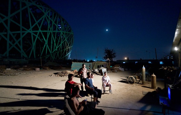 Baustelle des Nationalstadions, Peking, China, 2007, Architektur: Herzog & de Meuron