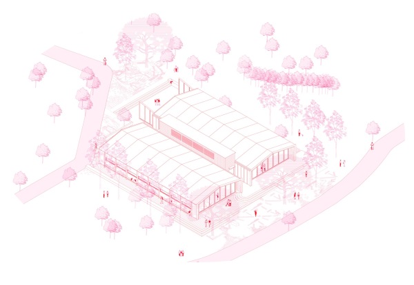 Isometrie des umgebauten Lagerhauses