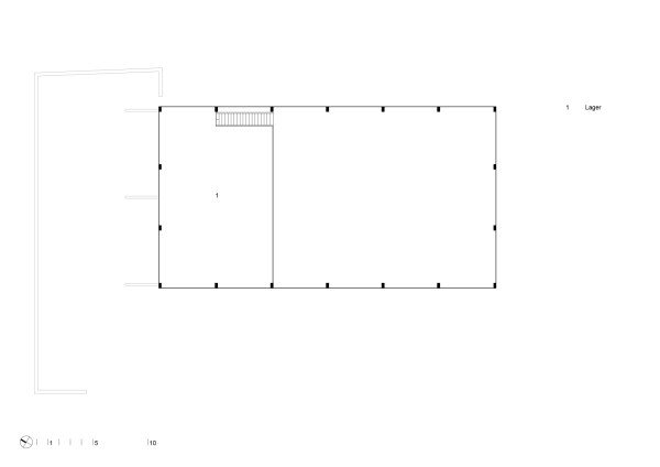 Grundriss 1. Obergeschoss Lagerhalle