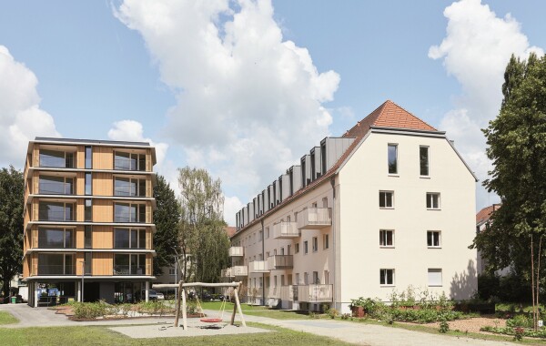 Nominiert: Glanbogen in Salzburg von Hohensinn Architektur mit Winkler Landschaftsarchitektur (Ausf�hrung) und Vogt Landschaftsarchitekten (Konzept). Bauherrschaft: General-Keyes-Stra�e Liegenschaftsverwaltung