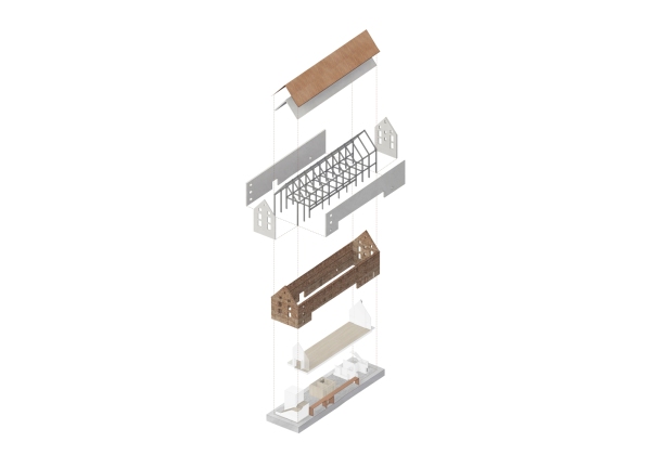 Axonometrie Lagerhaus