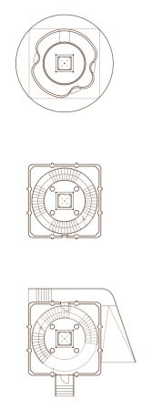 Silo: Grundrisse und Dachaufsicht