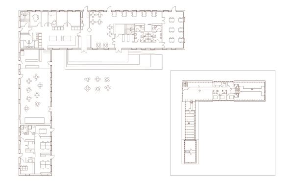 Eines der Lagerhuser: Grundrisse