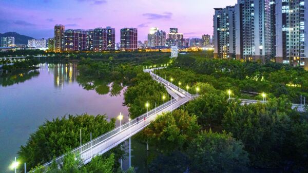 Sanya Dong�an Wetland Park in der Provinz Hainan, China, 2021