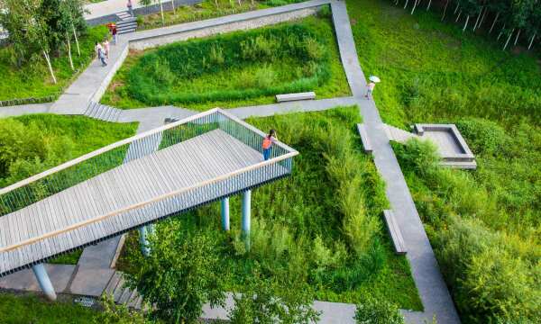 Qunli Stormwater Park in Haerbin City, Provinz Heilongjiang, China, 2014