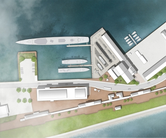 1. Preis: New Architekten mit Grow Landschaftsarchitektur (Kln). Lageplan