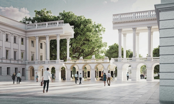 2. Platz: FS&P Arcus mit Krzysztof Ingarden und Jacek Ewy, Blick auf den Kolonnadengang mit dem Grab des Unbekannten Soldaten