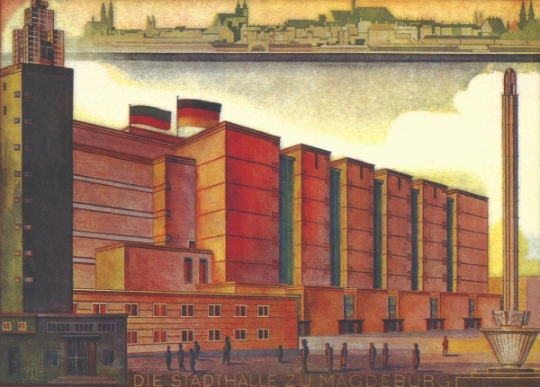 Stadthalle Magdeburg in der SPD-Parteitagspublikation Rote Stadt im Roten Land von 1929