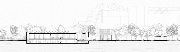 Anerkennung: ARGE Kirchberger & Wiegner Rohde (Berlin) und Morris+Company (London) mit Haptic Architects (London) und Hutchinson & Partners (Berlin) mit Landschaft planen + bauen NRW (Dortmund)  Lngsschnitt