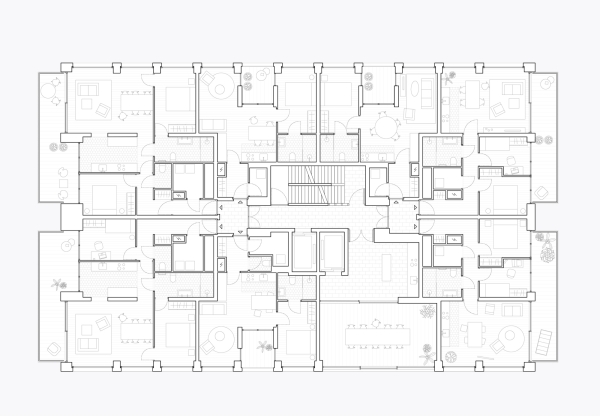 Grundriss 9. Obergeschoss