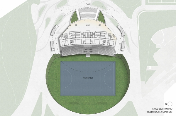 Grundriss Feldhockeystadion