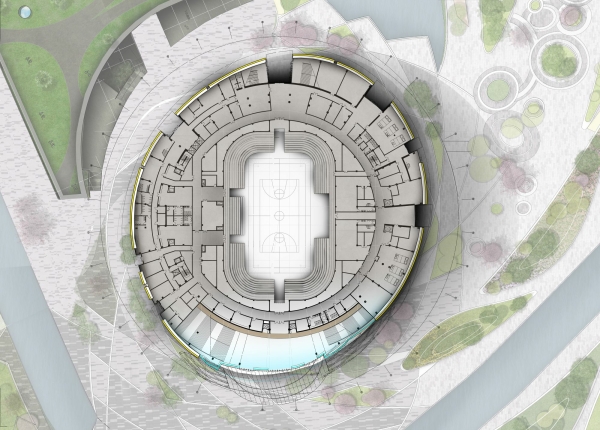 Erdgeschossgrundriss Hybrid Arena