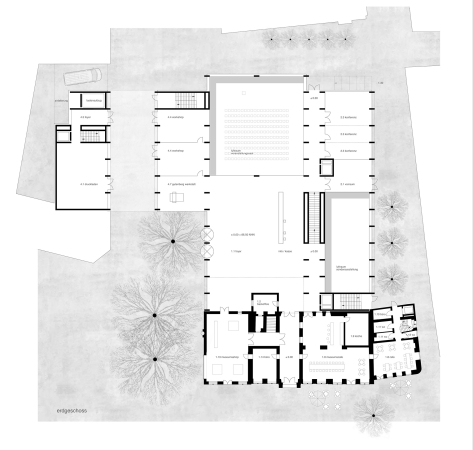Anerkennung: Burger Rudacs Architekten (M�nchen); Grundriss EG