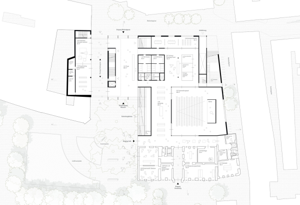 Anerkennung: TRU Architekten (Berlin/D�sseldorf); Grundriss EG