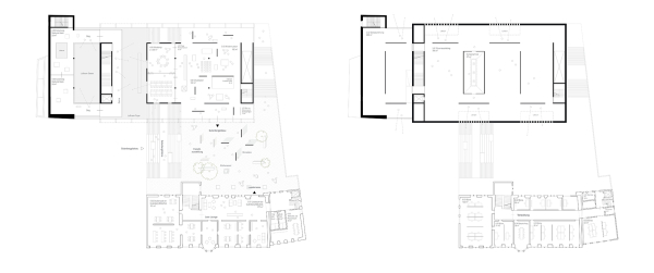 Anerkennung: TRU Architekten (Berlin/D�sseldorf); Grundriss 1. OG und 2. OG