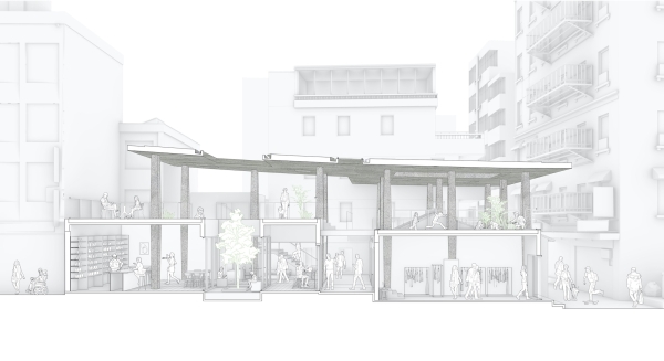 Perspektivischer Lngsschnitt, Strae rechts