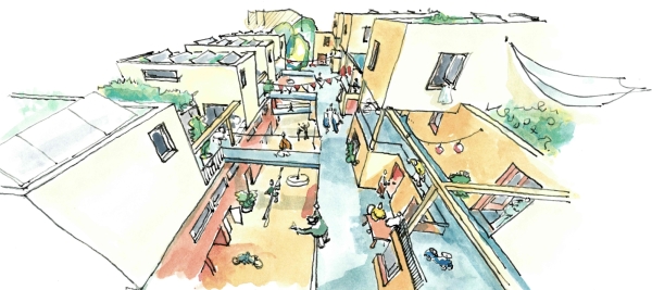 2. Rundgang: plus bauplanung; Skizze der Aufstockung