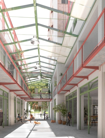 2. Rang: feld72 architekten ZT mit Werkraum Ingenieure ZT, Transsolar Energietechnik, materialnomaden, mhd Brandschutz Architekten Mller Hberlen; Visualisierung