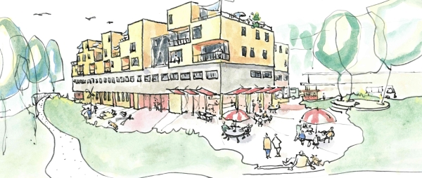 2. Rundgang: plus bauplanung; Skizze