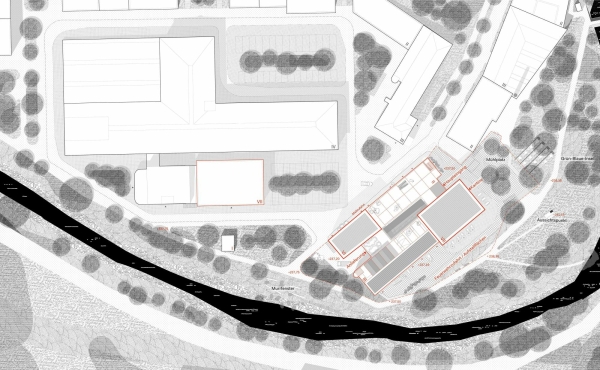 2. Rang: feld72 architekten ZT mit Werkraum Ingenieure ZT, Transsolar Energietechnik, materialnomaden, mhd Brandschutz Architekten Mller Hberlen; Lageplan