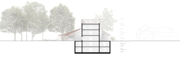 3. Preis: AFF Architekten (Berlin) mit Landschafts.Architektur Birgit Hammer (Berlin), Schnitt