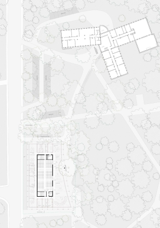 3. Preis: AFF Architekten (Berlin) mit Landschafts.Architektur Birgit Hammer (Berlin), Grundriss Erdgeschoss